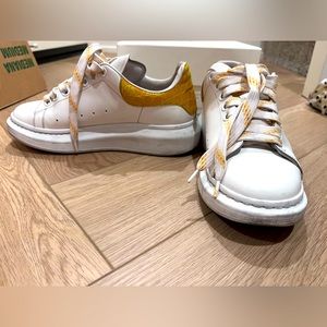 Alexander McQueen white yellow sneaker